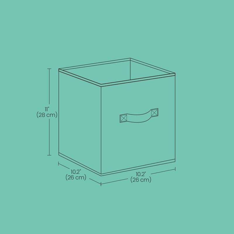 Non-woven fabric storage cubes with handles for closet shelves image number 2