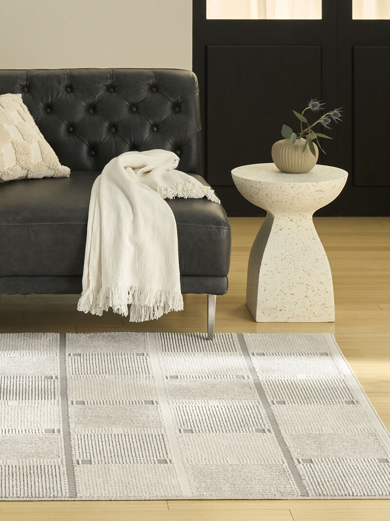 Nordic NRC09 Ivory/Gray 5' x 7' Rug