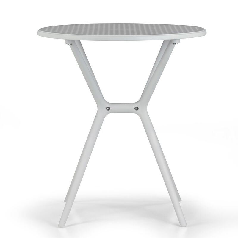 Glamour Home Bates White Plastic Round Dining Table