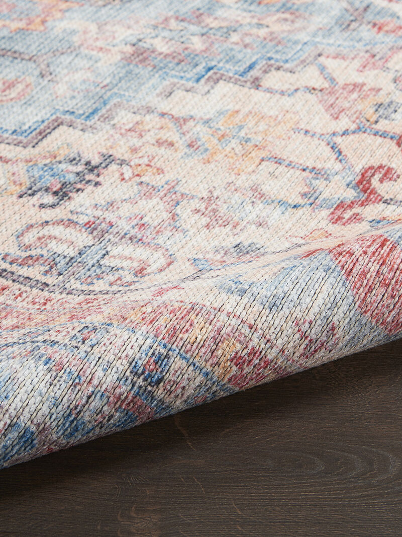 Machine Washable Series 1 SR104 Blue/Multicolor 2'2" x 8' Rug