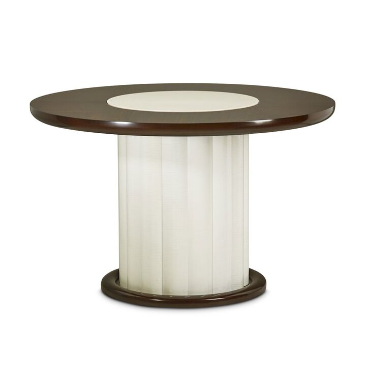 Michael Amini Paris Chic 48" Round Dining Table - Espresso