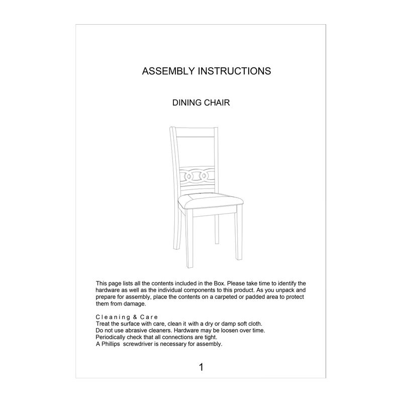 Streamdale Walnut Finish Dining Chairs Set of 2 image number 9