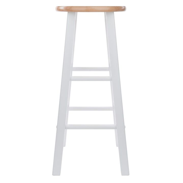 Element Bar Stools, 2-Pc Set, Natural & White
