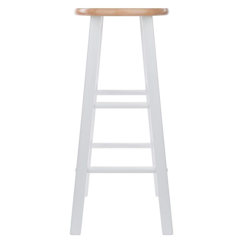 Element Bar Stools, 2-Pc Set, Natural & White