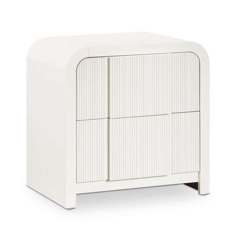 Meridian Furniture Fluted Cream Night Stand