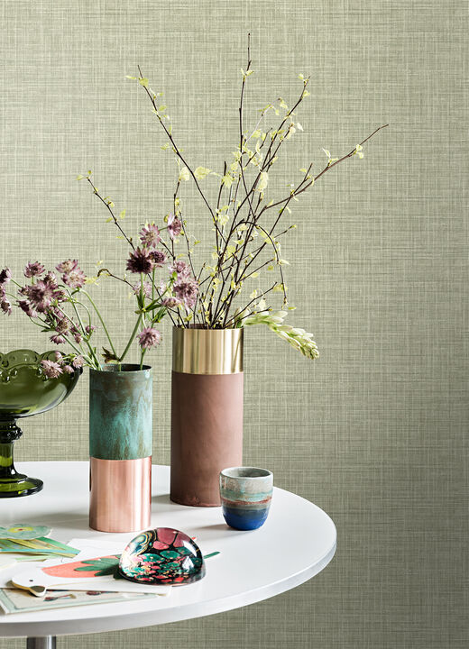 Tuckernuck Green Linen Wallpaper (Set of 2)
