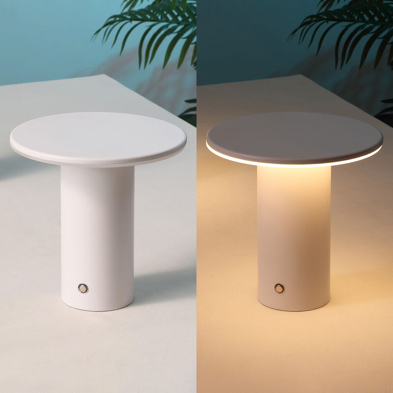 Gio 7.5" Modern Minimalist Column Rechargeable/Cordless Dimmable Integrated LED Table Lamp with Touch Sensor