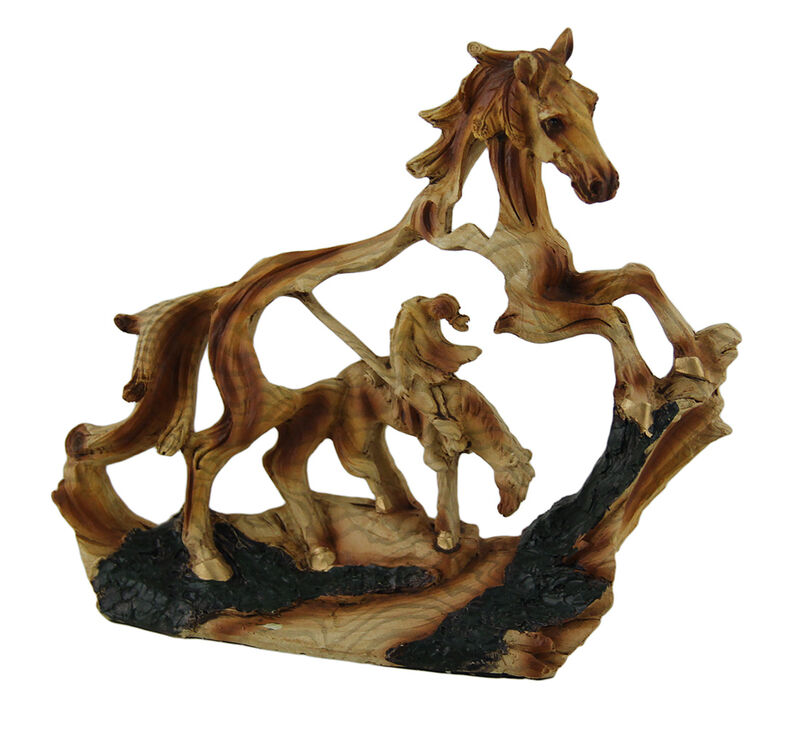 Trail's End Decorative Faux Carved Wood Look Statue 7 in. image number 0