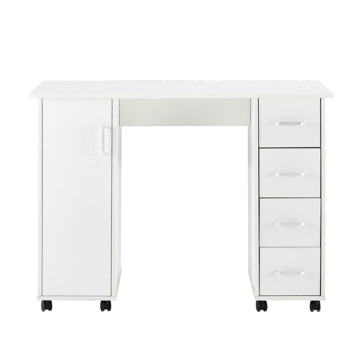 Home Office Computer Desk Table with Drawers White 41.73‘’L 17.72''W 31.5''H