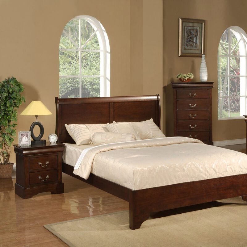 Classic Solid Wood Nightstand &ndash; 2 Drawer Wooden Bedside Storage image number 2