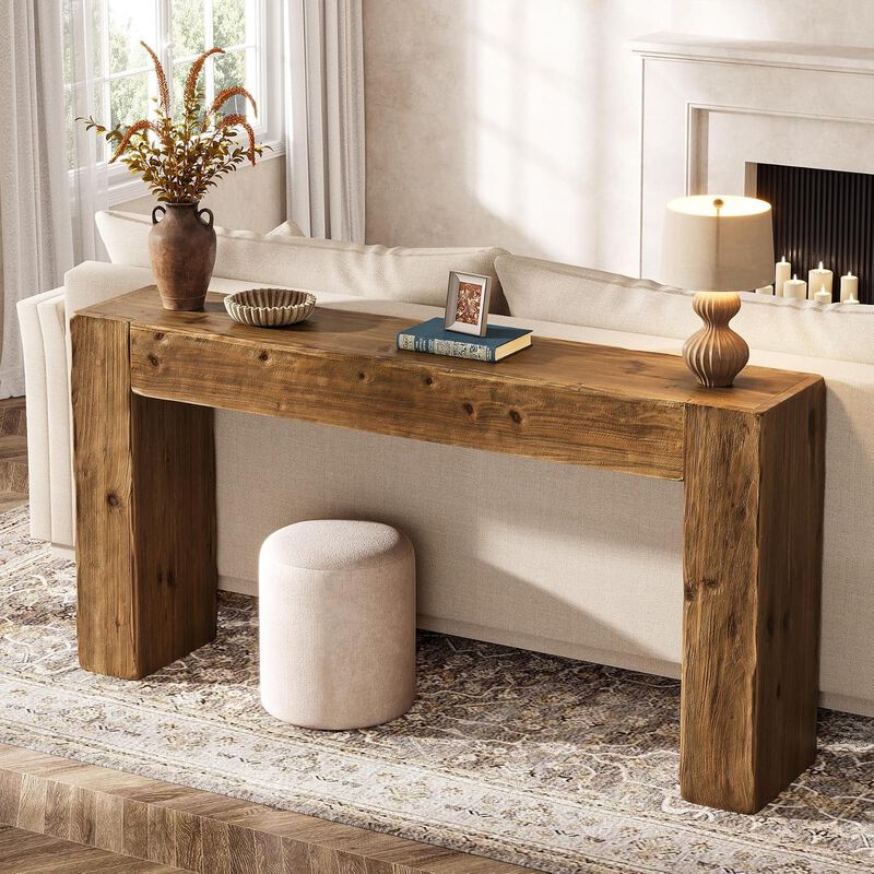 Tribesigns Farmhouse Wood Console Table image number 7