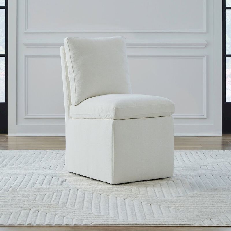 Liberty Furniture Accent Dining Chair with Castors - Squared Back - Ivory Upholstry image number 9