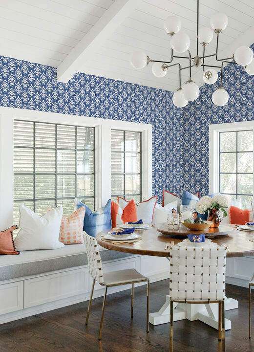 Keaton Blue Medallion Wallpaper (Set of 2)