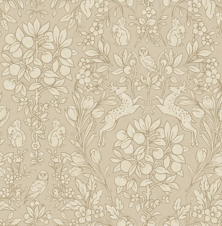 Richmond Taupe Floral Wallpaper