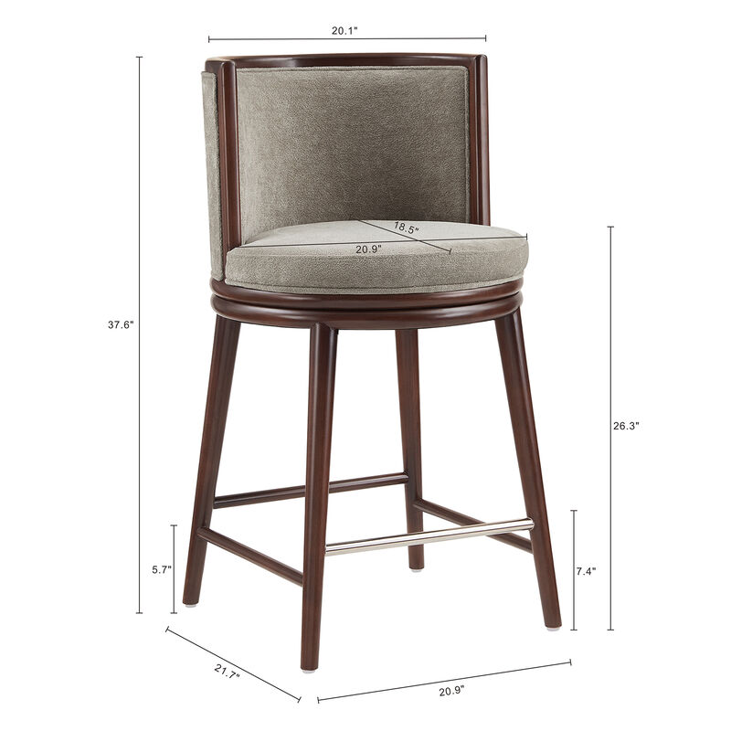 Evalyn Dark Gray Counter Stool