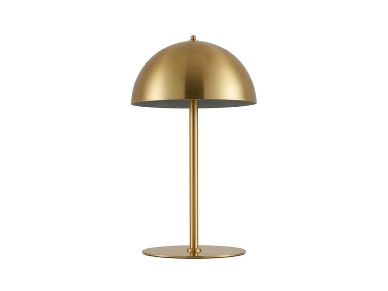 Modern Mid Century Metal Mushroom Lamp For Living Room Bedroom Nightstand Gold image number 0