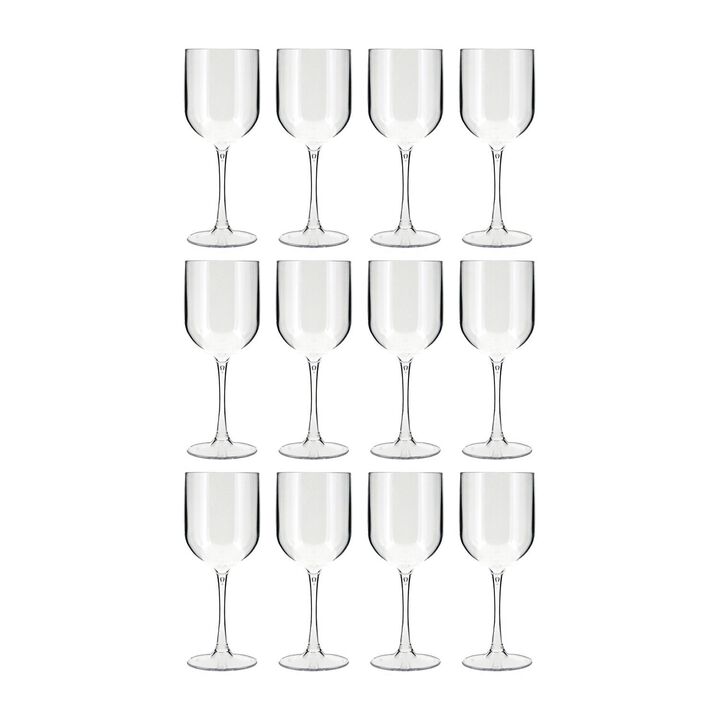 Premium dia.3.25" h:8.75" 16 oz. Round Clear Polycarbonate Cocktail/Wine (Set of 12)