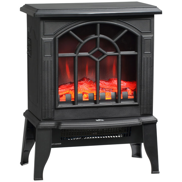 Mondawe 58" Fireplace TV Stand, Entertainment Center with 23" Electric Fireplace, TV Table for TVs up to 70 Inch, Media Console Cabinet with Storage and Glass Doors for Living Room