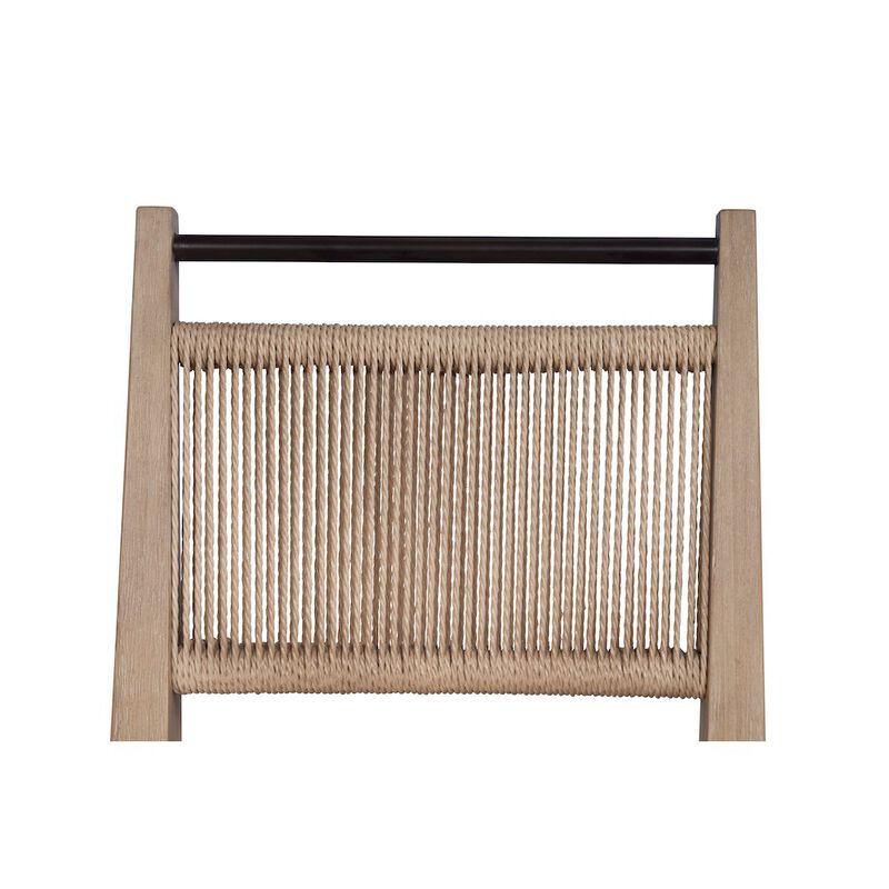 I Home Furnishings Elements Rope Back Chair - In Toffee Finish