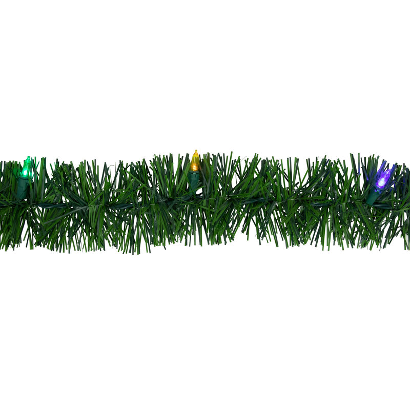 18' x 3" Pre-Lit Pine Artificial Christmas Garland  Multicolor LED Lights