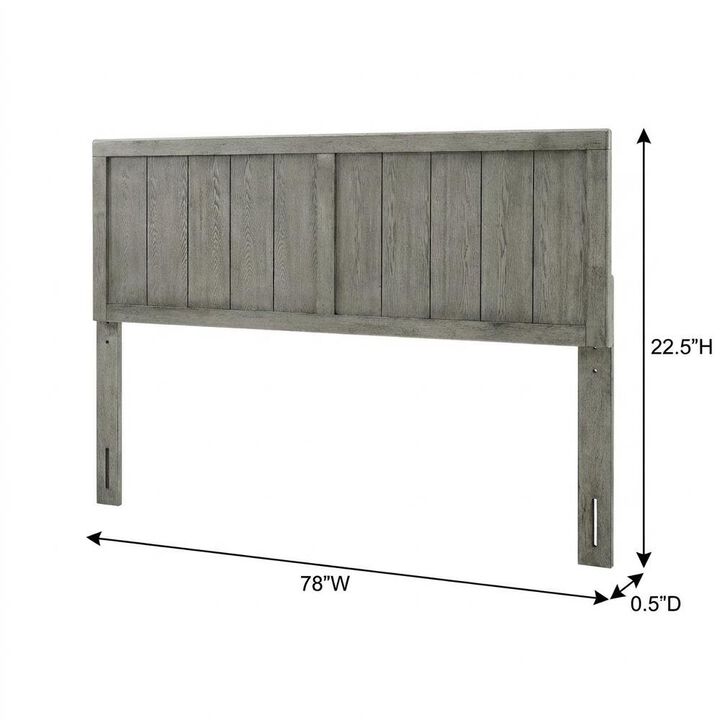Wood King Headboard with Sturdy Construction and Classic Design for Bedroom