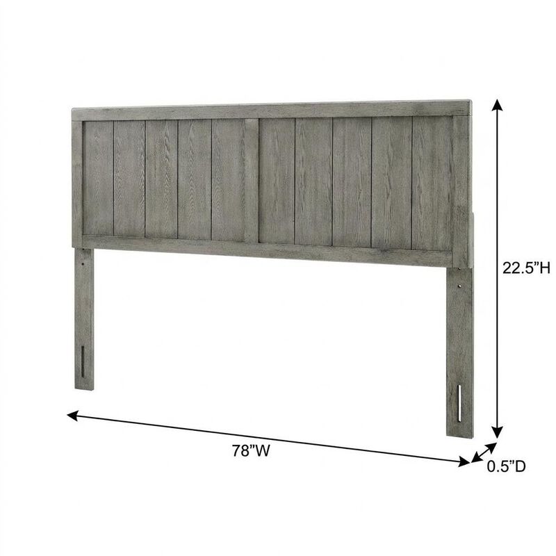 Wood King Headboard with Sturdy Construction and Classic Design for Bedroom image number 1