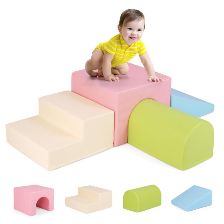 Hivvago Climb and Crawl Foam Block Play Set for Infant Baby