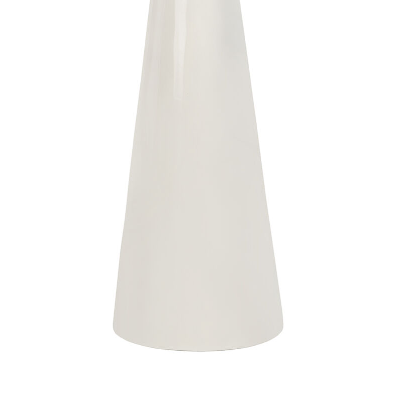 Oliver 22.25" Mid-Century Glam Retro Metal Drink Table and Decorative End Table with White Marble Round Top image number 4