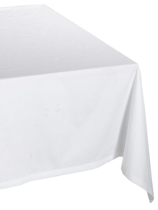 60" x 84" Milky White Peace Themed Rectangular Tablecloth