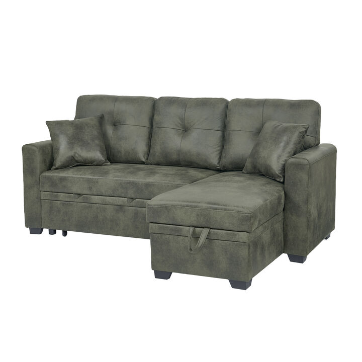 Jomple Foil Fabric Sectional Sleeper sofa