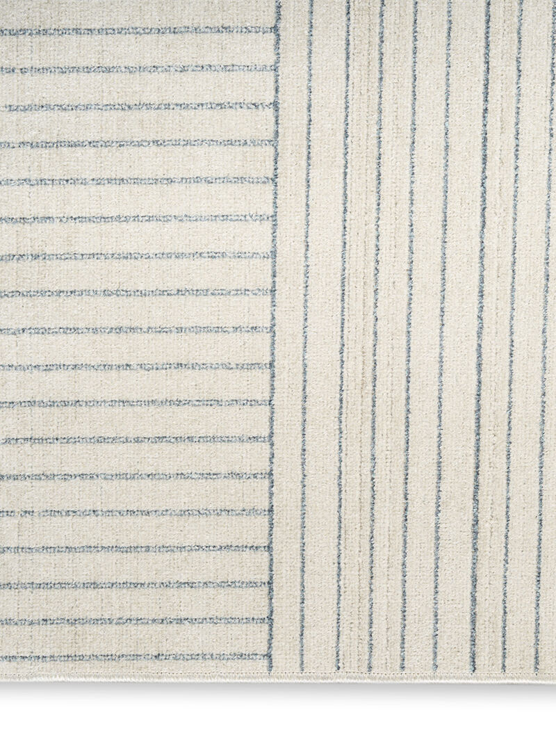 Washable Decor WSD11 Cream/Blue 2' x 6' Rug