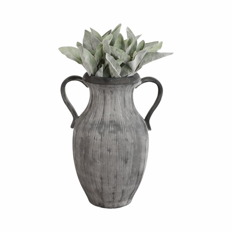 15" Weathered Jug With Handles, Black image number 1