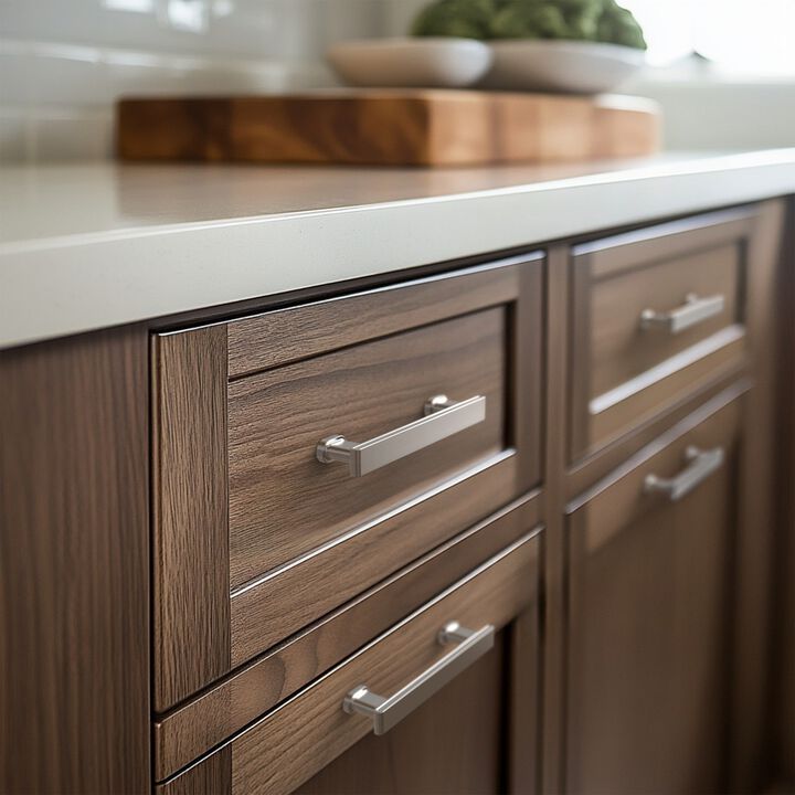 Hestia Hardware 10 Pack 3.75 Inch New Pillar Round Base Square Top Pulls