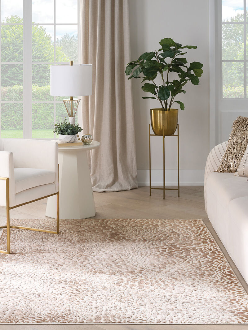 Desire DSR08 Camel/Silver 3'11" x 5'11" Rug