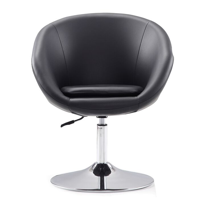 Hopper Black Swivel Accent Chairs (Set of 2)