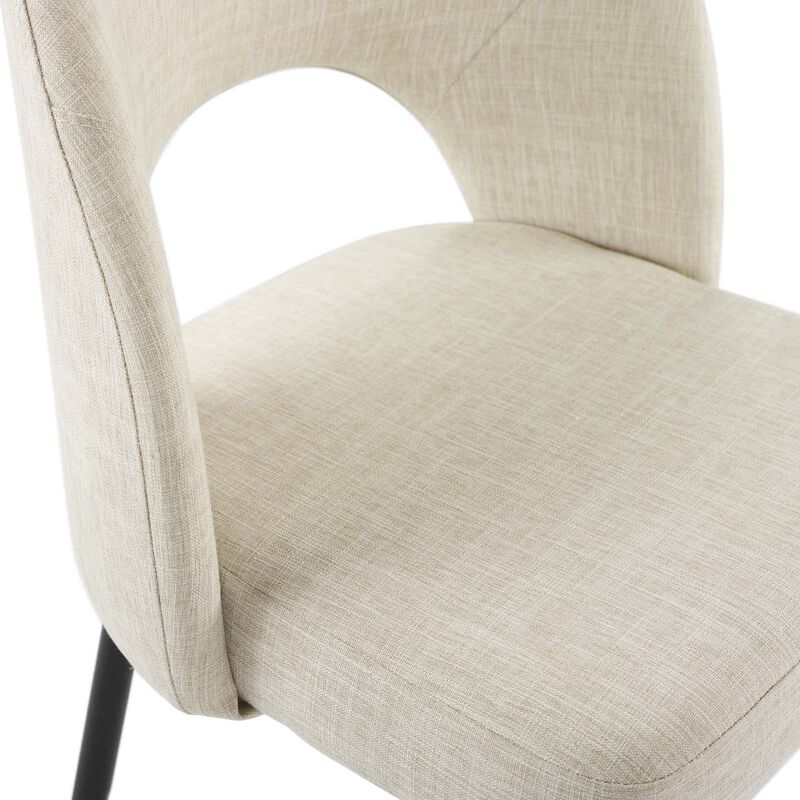 Rouse Dining Side Chair Upholstered Fabric Set of 2-Benzara image number 5