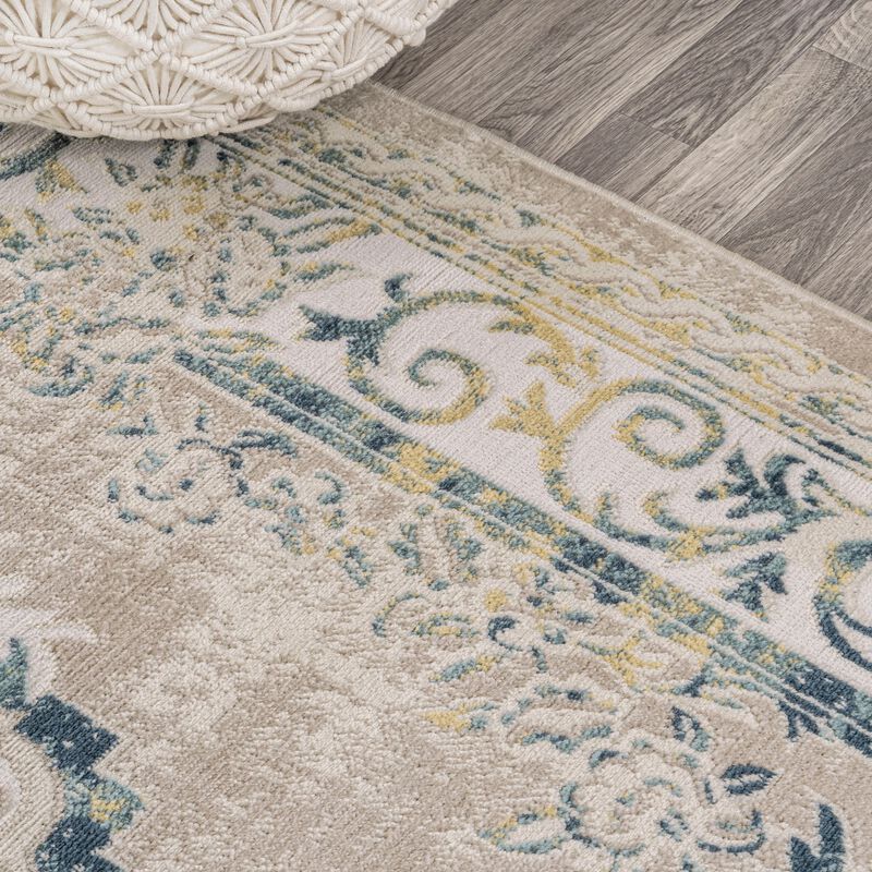 Rosalia Cottage Medallion Beige/Ivory Rug