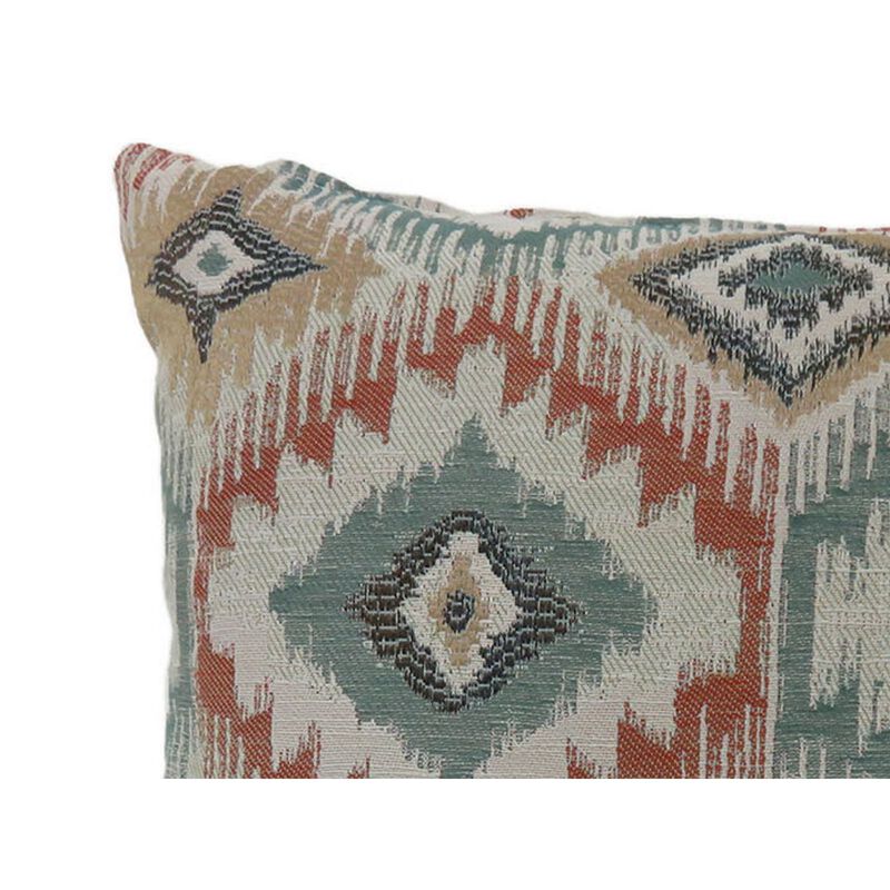 Contemporary Style Diamond Patterned Set of 2 Throw Pillows, Multicolor image number 3