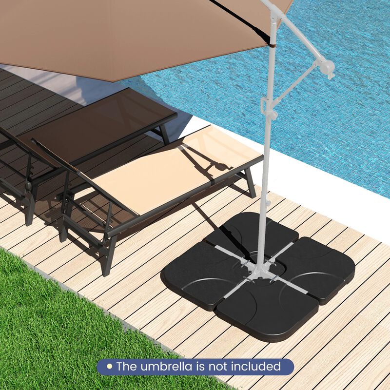 Mondawe 20 Inch Patio Offset Water Filled Plate Umbrella Base Sand