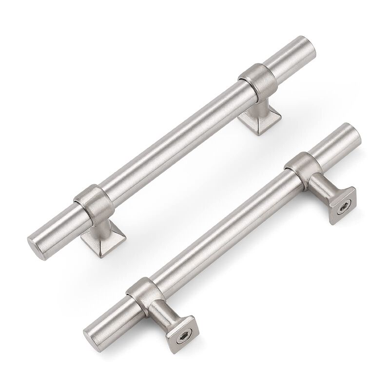 knobelite 30 Pack Hole Centers 3.5 inch Brushed Nickel Cabinet Pulls Stainless Steel Kitchen Dresser Handles with Zinc Alloy Bas