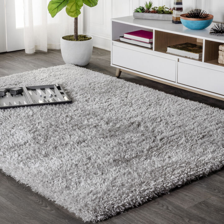 Aydin Solid Plush Shag Area Rug