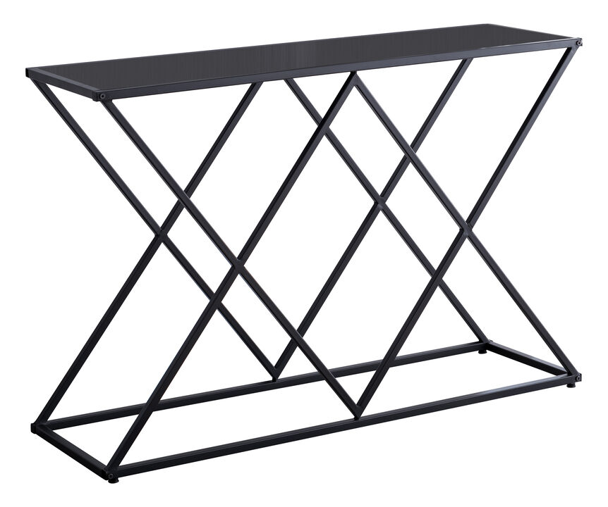 Kings Brand Furniture Calvert Textured Black Console Display Table, Black