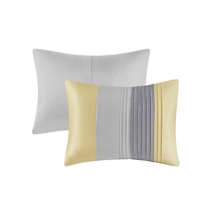 Gracie Mills Nixon 7-Piece Contemporary Striped Comforter Set