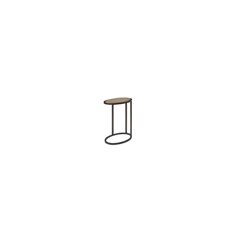 Bernards Transitional Elements Metal/Wood Top Chairside Table - Toffee image number 1