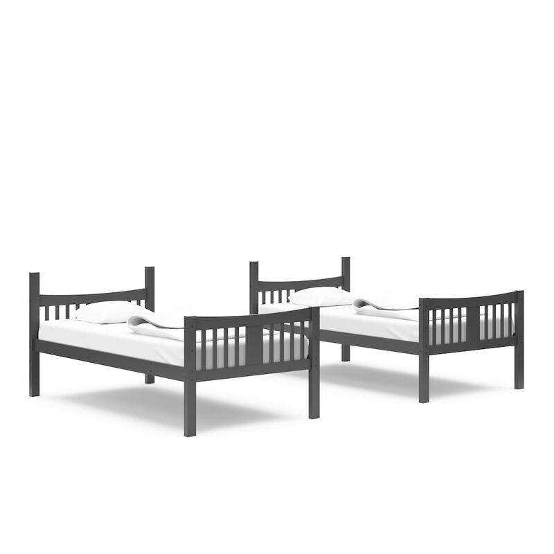 Storkcraft Caribou Twin-over-Twin Bunk Bed (Gray)