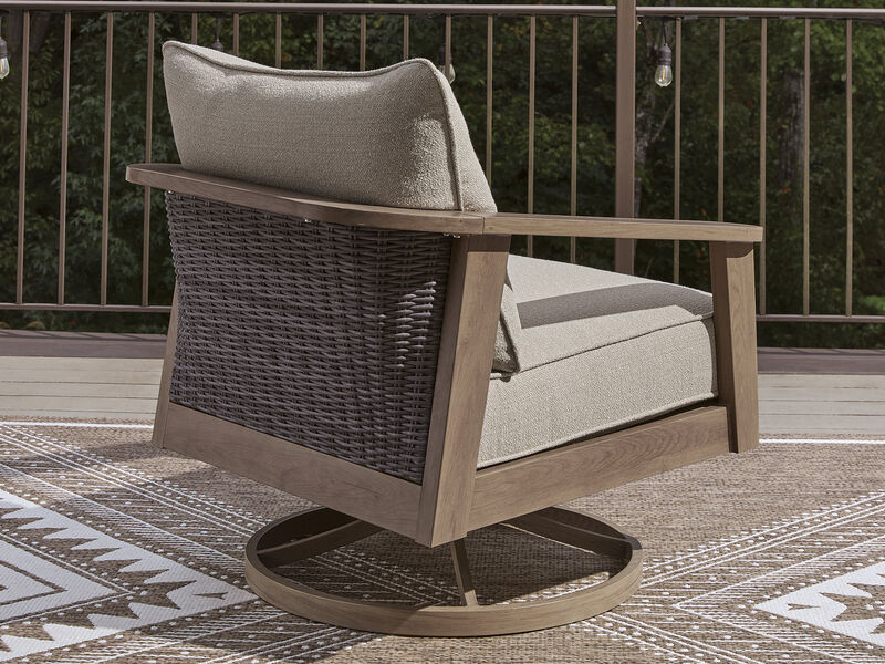Francis Beach Outdoor Swivel Lounge Chair with Cushion image number 2