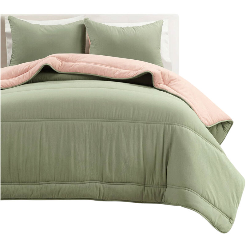 Reversible Quilted Comforter Set &ndash; Lightweight, Soft, and Breathable