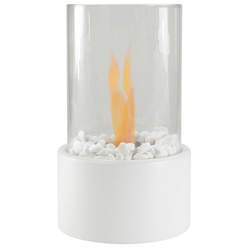 10.5" Bio Ethanol Round Portable Tabletop Fireplace with Base