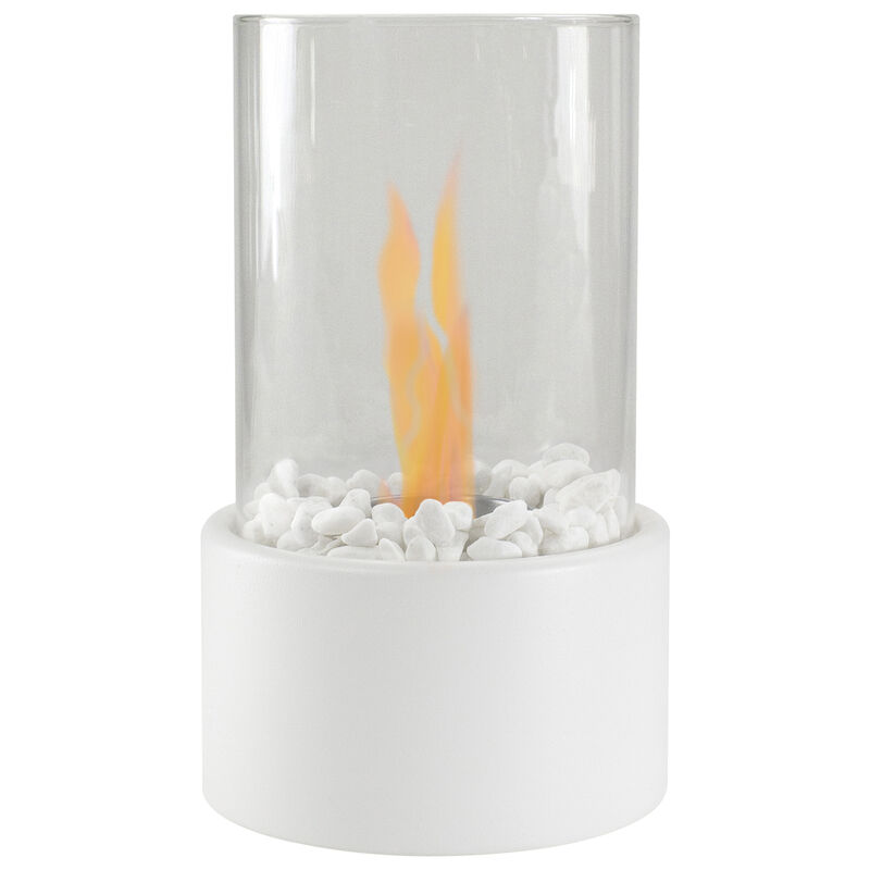 10.5" Bio Ethanol Round Portable Tabletop Fireplace with Base image number 0