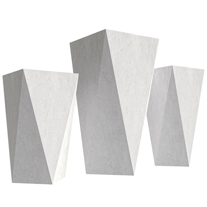 LeisureMod Aloe Series Planter set in White